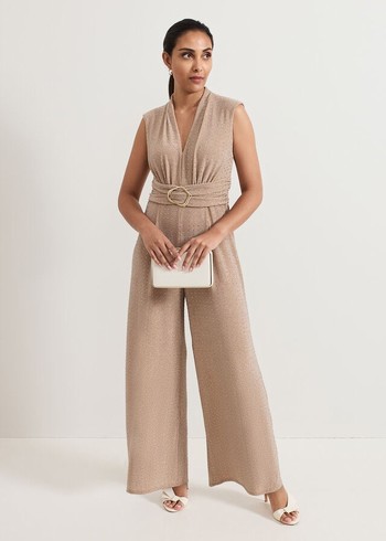 Phase Eight Petite Brea Jumpsuit Beige Canada | UXKIPC-712